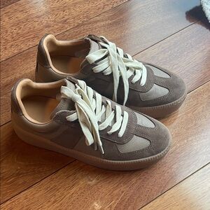 Brown and Tan Women's Sneakers
